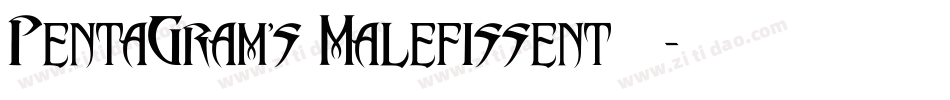 PentaGram's Malefissent手机版字体转换